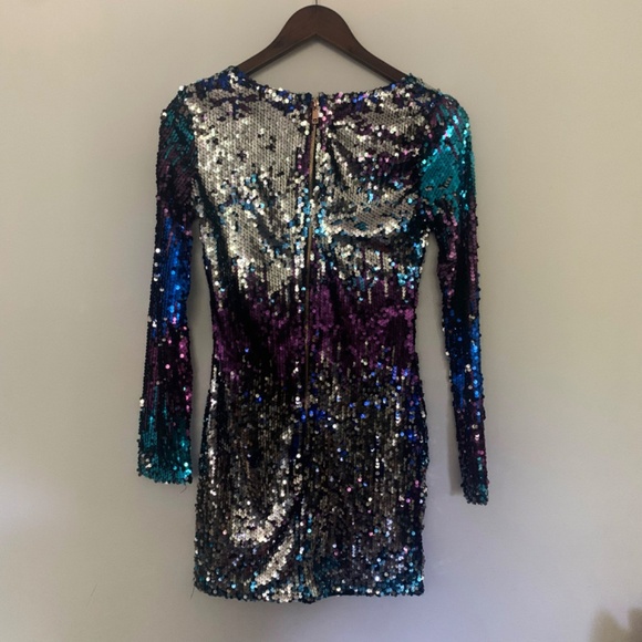 Fashion Nova | Model: Fun Loving Sequin Dress | Purple Ombre | Size M - Picture 3 of 11